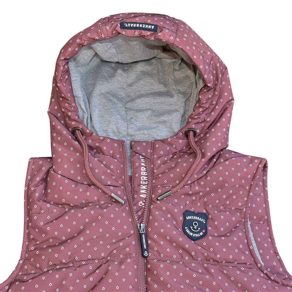 Ankerbraut ANKERBRAUT Weste "Hab´keinen Bock mehr, bin zaubern 2" Rose Brown Detail