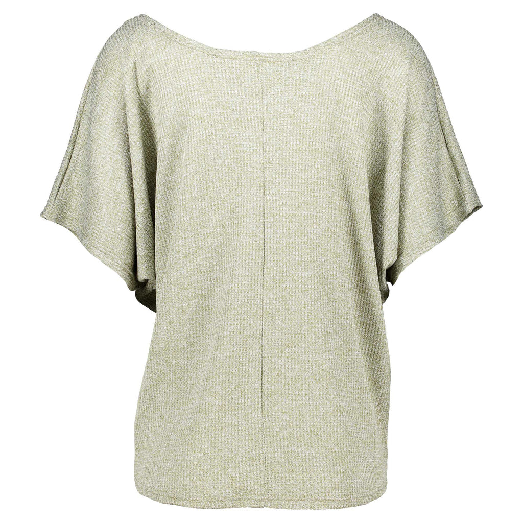 CAMPS BAY Strick-Shirt „Vivien“ in Khaki Marl, Rückansicht