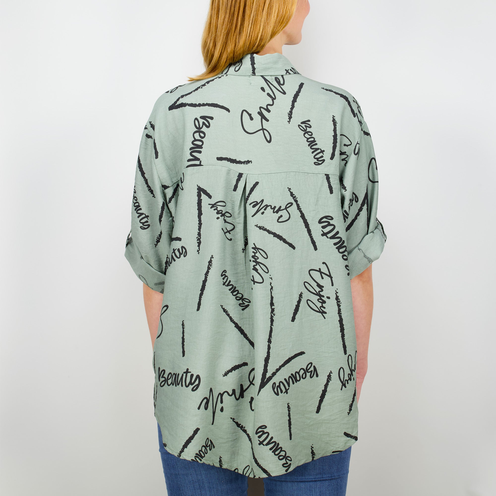 Küstenzauber Bluse Enja Khaki Back