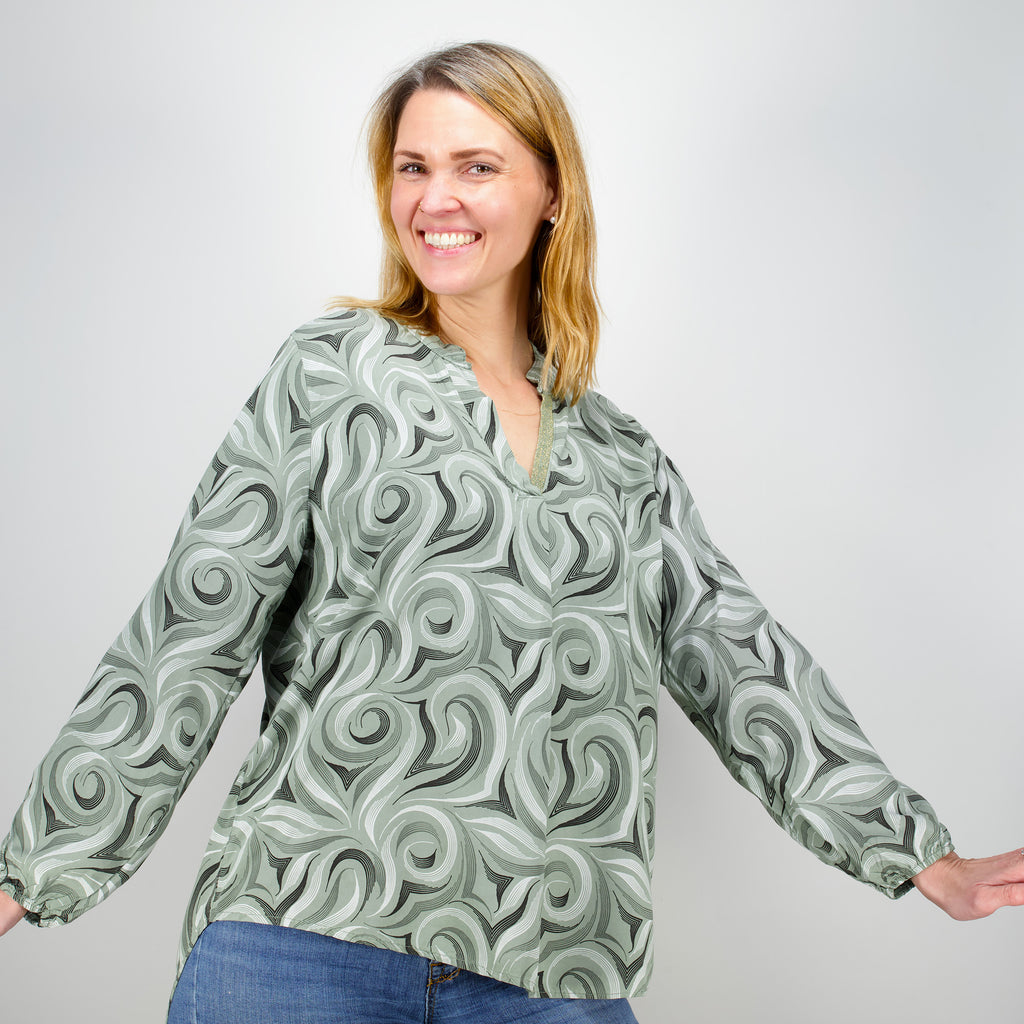Küstenzauber Bluse KÜ-Timea – Khaki