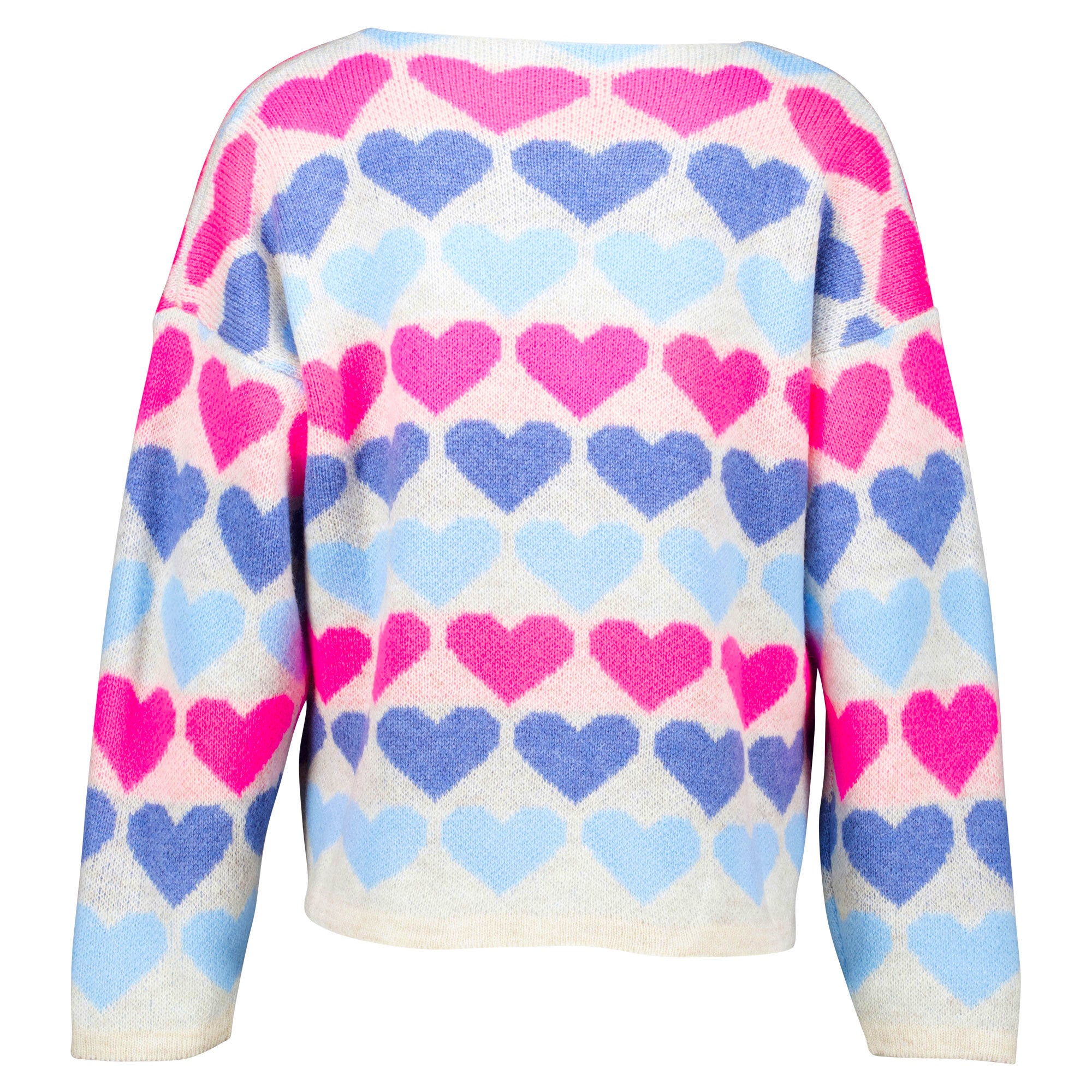 Rock Your Day Strickjacke "RYD-Rahel" Beige_Blue-Hearts