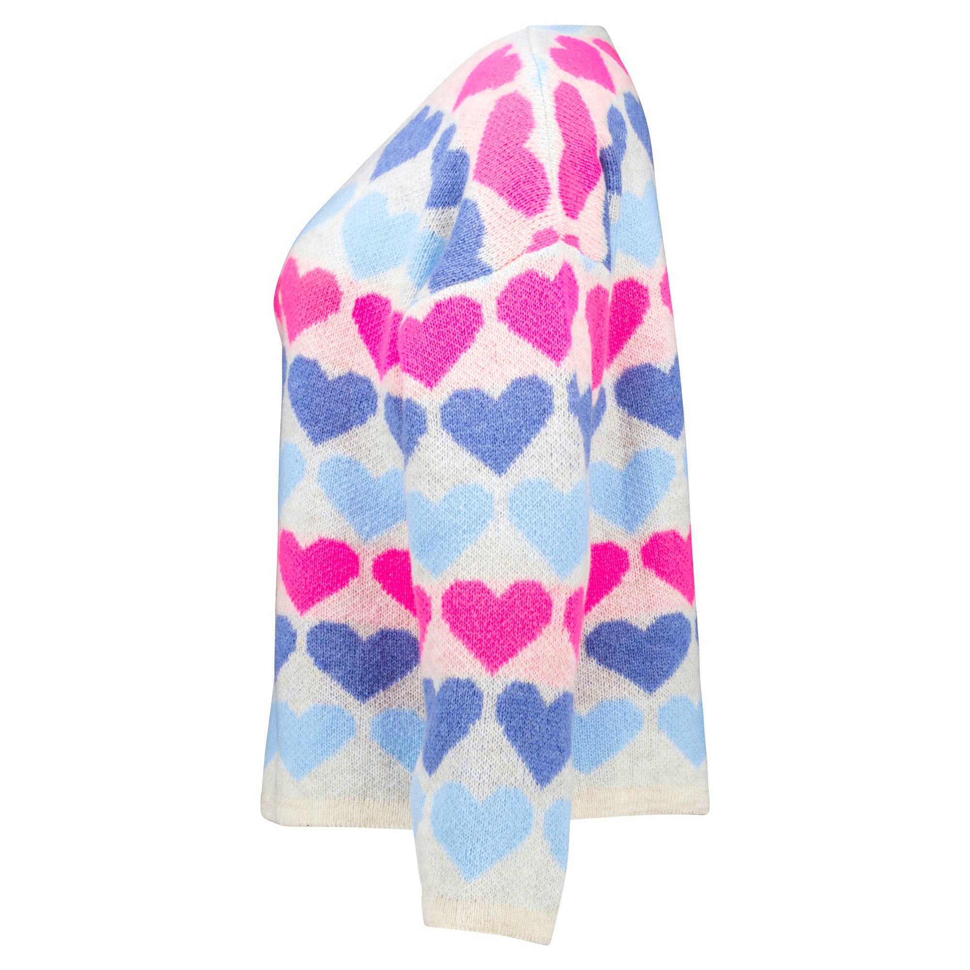 Rock Your Day Strickjacke "RYD-Rahel" Beige_Blue-Hearts