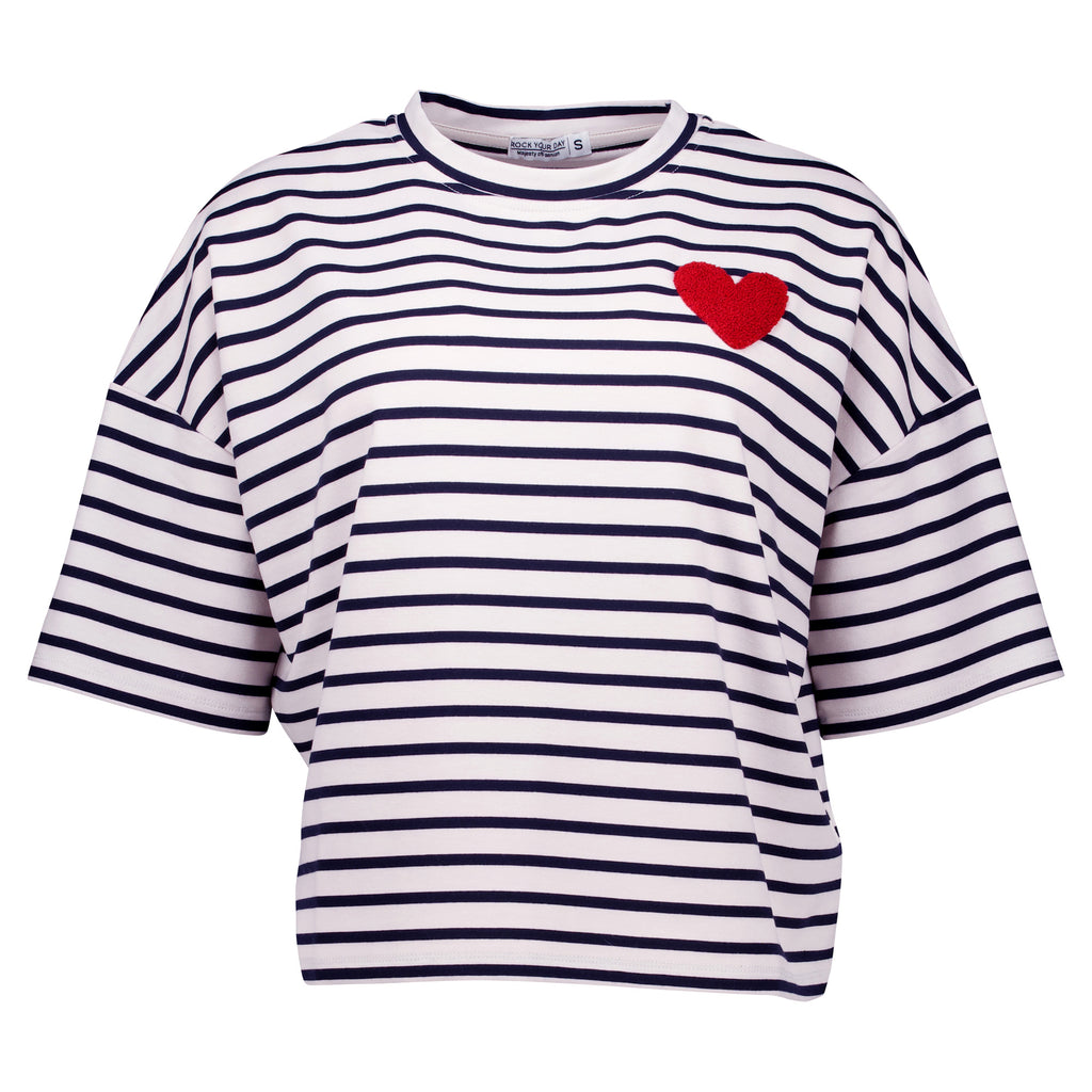 Rock Your Day Shirt "RYD-Zhanneta" Offwhite-Navy-Stripe