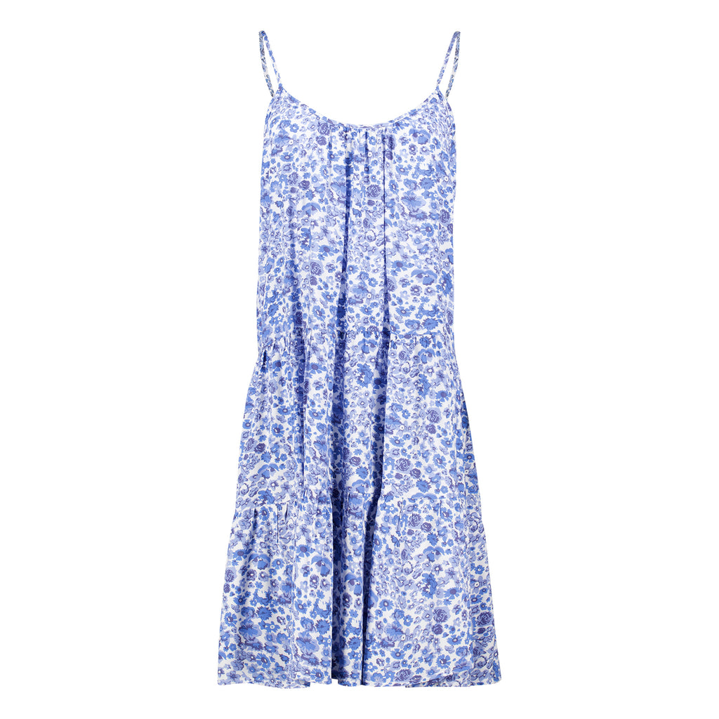 Rock Your Day Kleid "RYD-Albina" Offwhite Flower Blau
