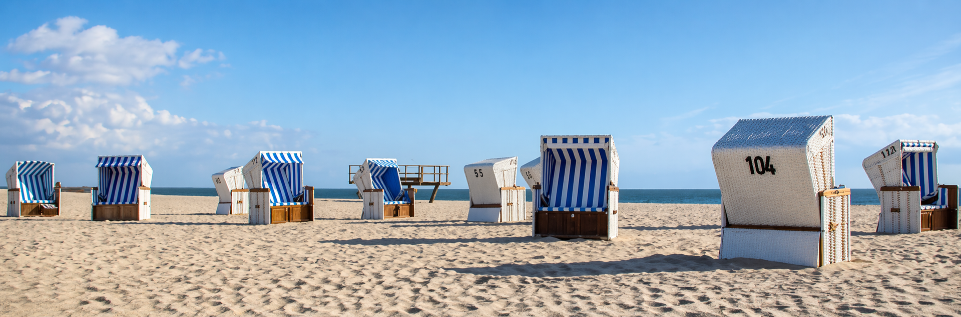 Strandkörbe an der Nordsee