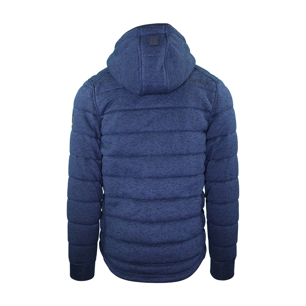 Männliches Model mit Björkvin Outdoor-Jacke in Navy Melange