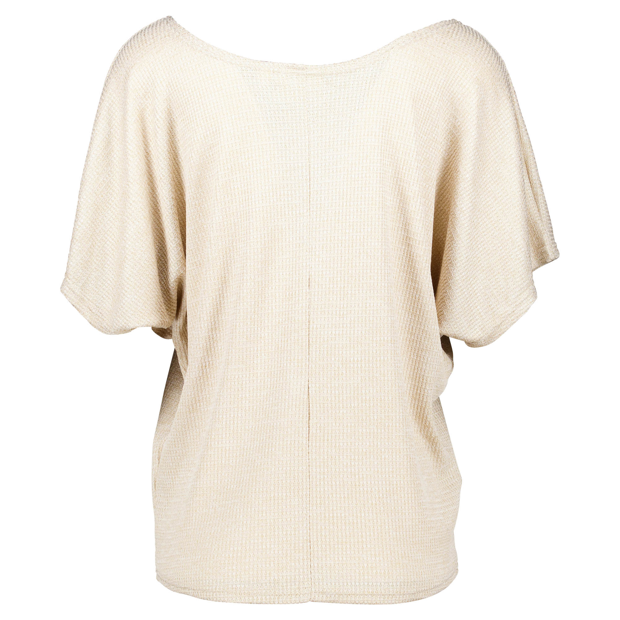 Weibliches Model mit CAMPS BAY Strick-Shirt in Beige Marl