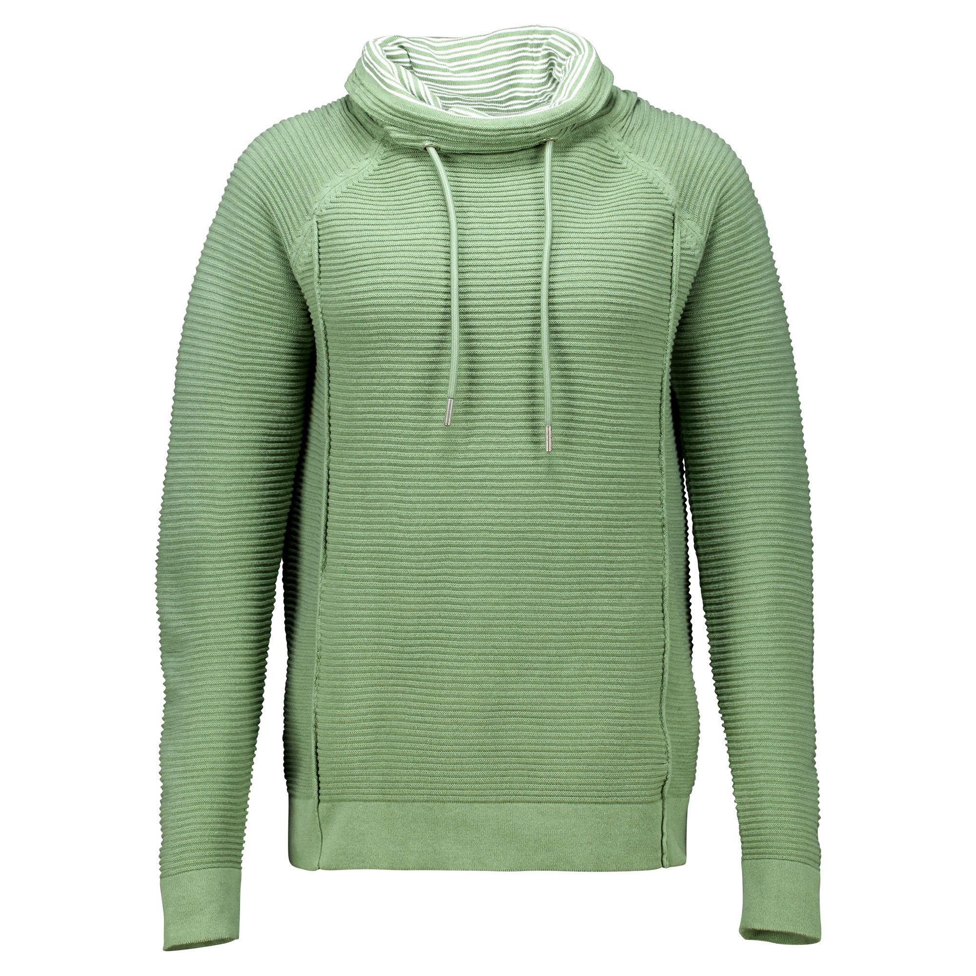 Weibliches Model mit CAMPS BAY Strickpullover in Hedge Green