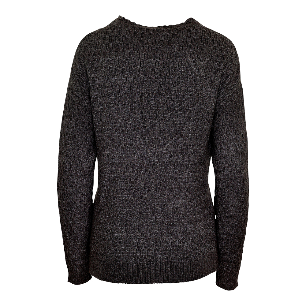 Weibliches Model mit CAMPS BAY Strickpullover in Chocolate Torte Melange